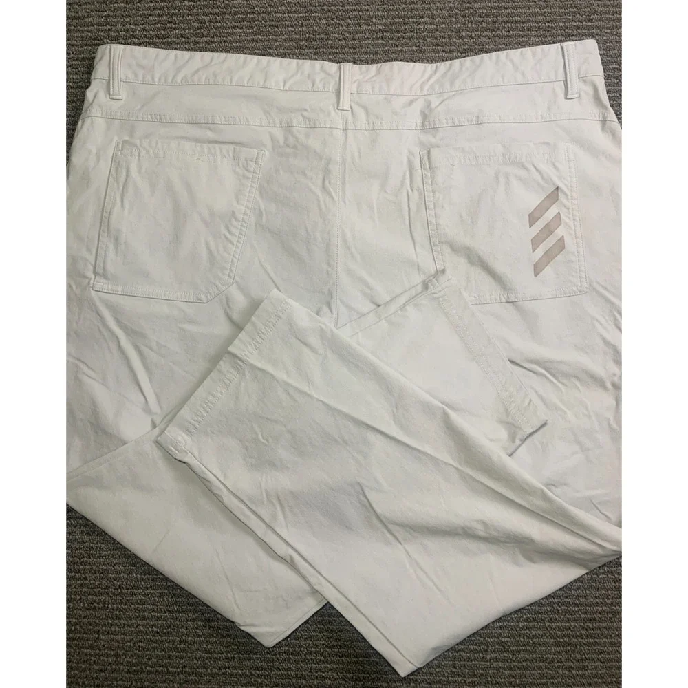 Adidas Adicross Golf Pants Mens 40x32 Gray Performance Stretch Flat Front Casual